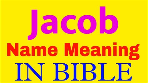 jacob meaning in hebrew.